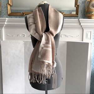 Calvin Klein Signature Scarf Beige & Cream $38